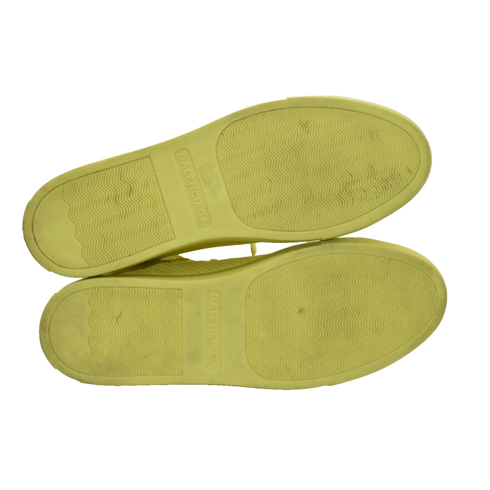 F5 Auth BALENCIAGA Arena Yellow Leather Hi Top Trainer Shoes 412381 Size 40 US 7 - Picture 7 of 9